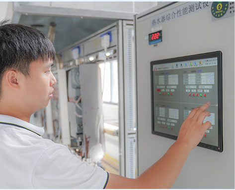 R&D personnel debugging control equipment