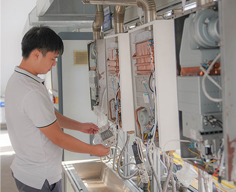 R&D personnel conducting tests